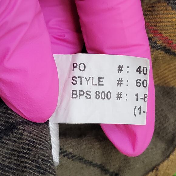 Red-Head Flannel Button Shirt Large 23x28 Shadow Plaid - Picture 10 of 14